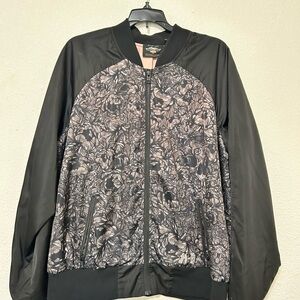 Harley-Davidson Women's Allover Print Skull Bomber Casual Jacket 1X